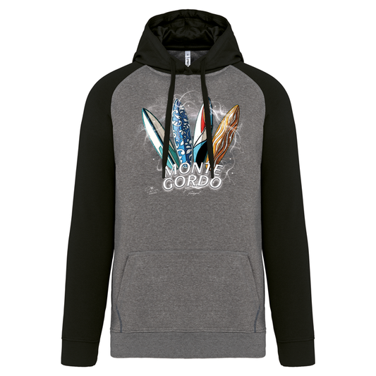 Sweatshirt Bicolor com capuz Surfboards Monte Gordo