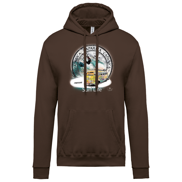 Sweatshirt Kariban com Capuz Surf Life Caparica