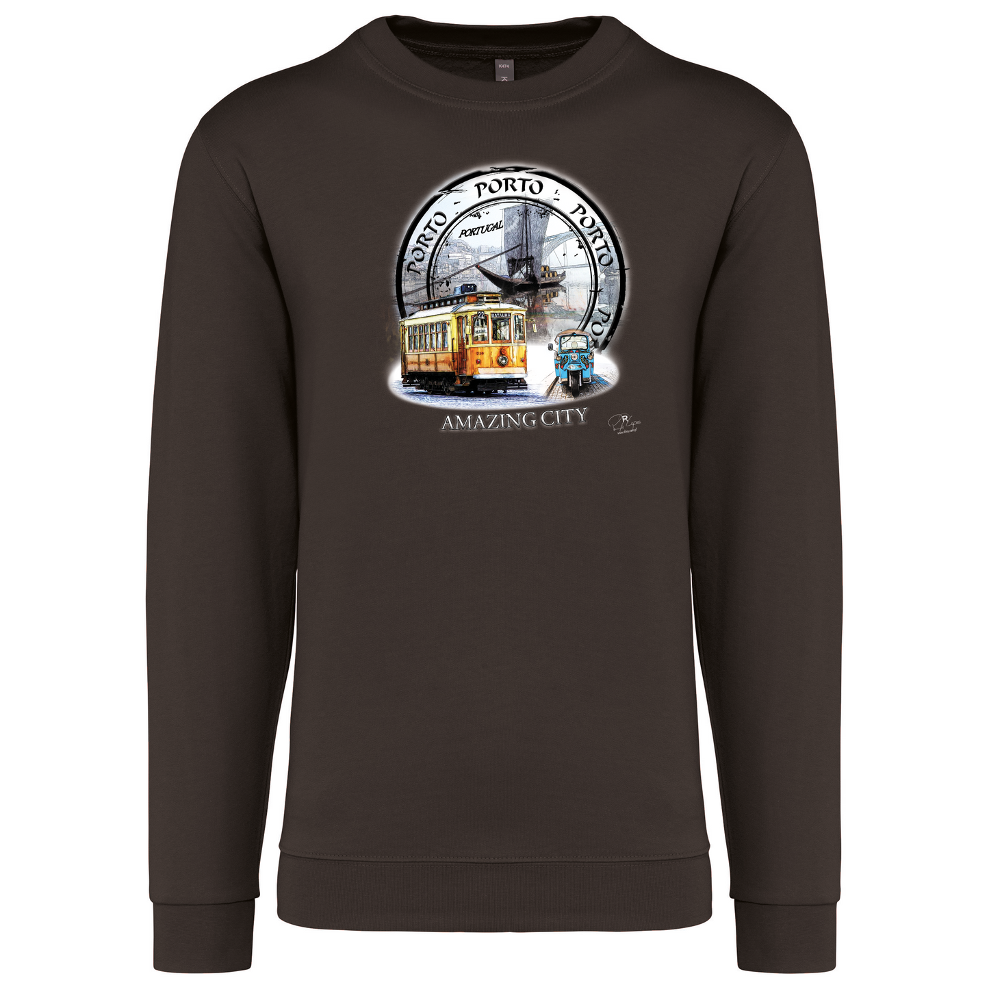 Sweatshirt Kariban sem Capuz Amazing City Porto