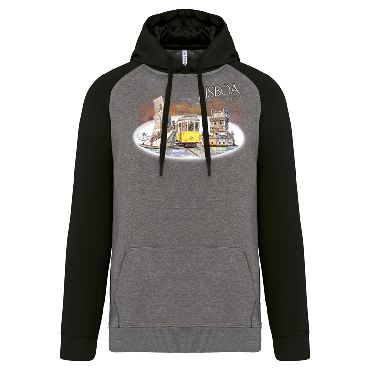 Sweatshirt Bicolor com capuz Monumentos Belém