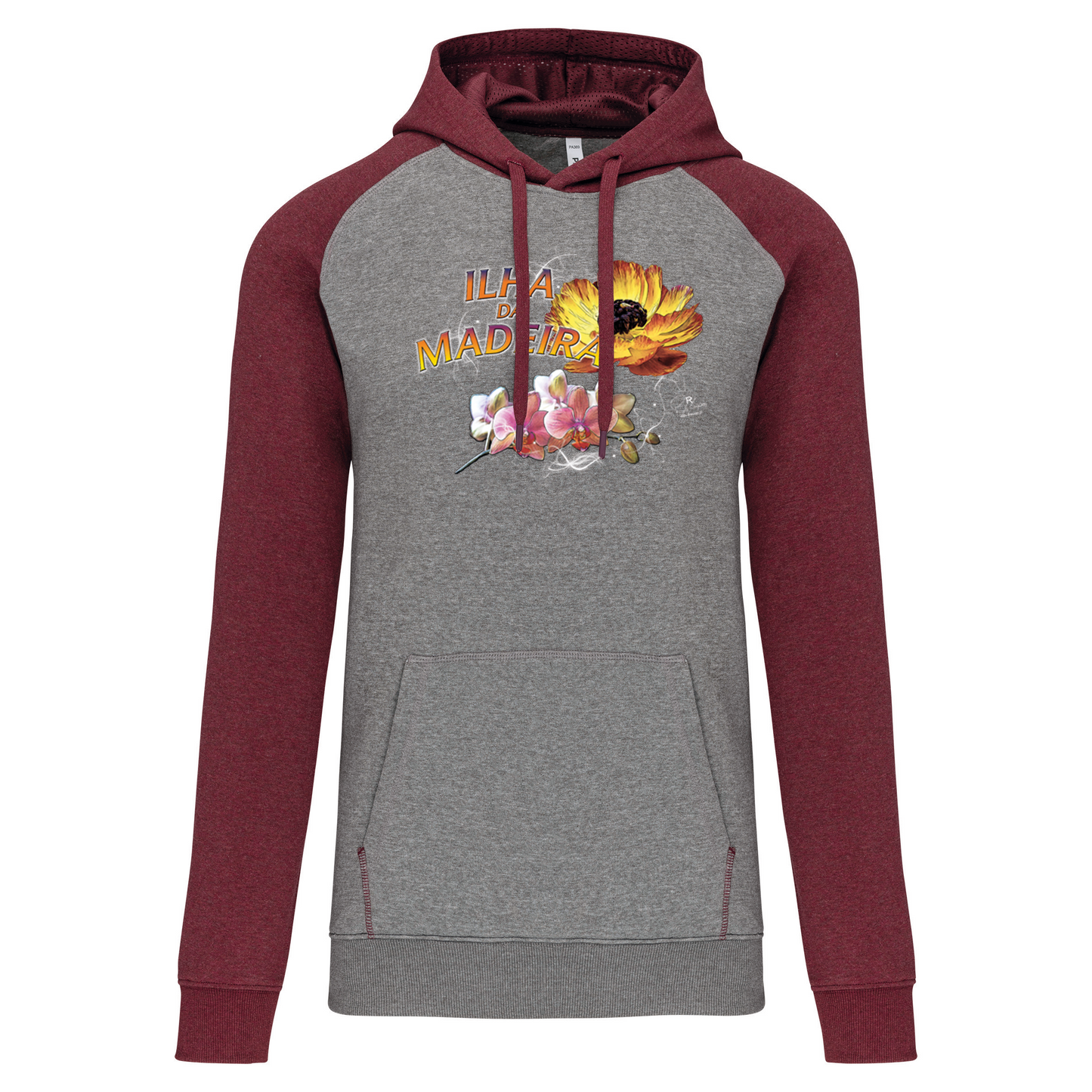Sweatshirt Bicolor com capuz Madeira Flowers