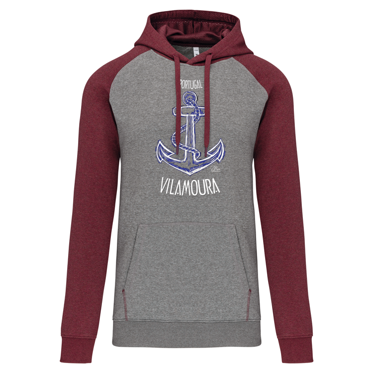 Sweatshirt Bicolor com capuz Âncora Vilamoura