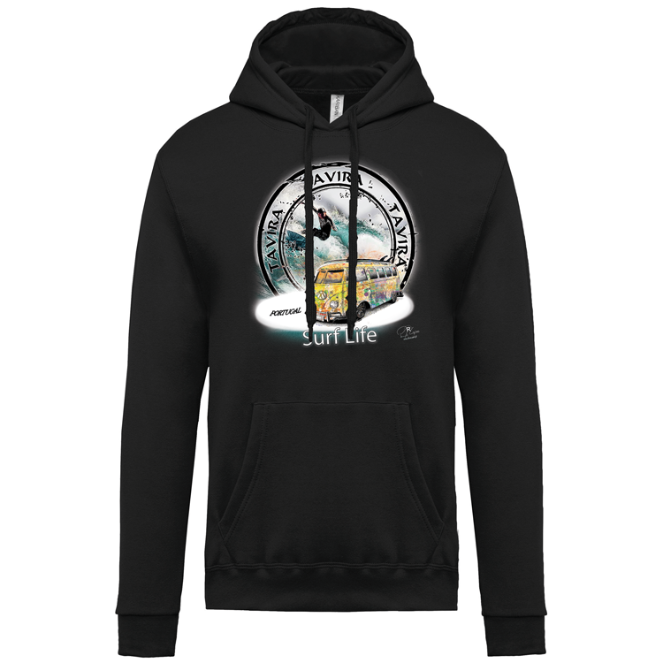 Sweatshirt Kariban com Capuz Surf Life Tavira