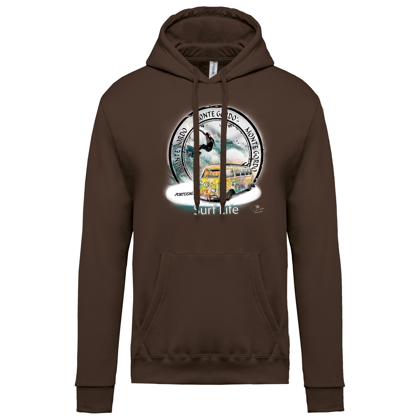 Sweatshirt Kariban com Capuz Surf Life Monte Gordo