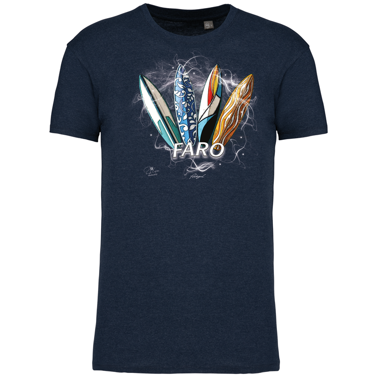T-Shirt Algodão Biológico Surfboards Faro