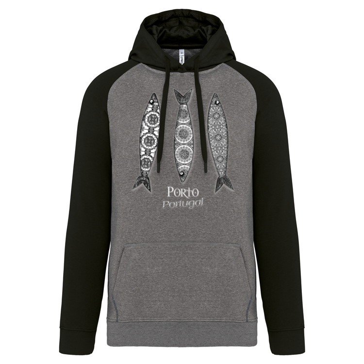 Sweatshirt Bicolor com capuz 3 Sardinhas Porto