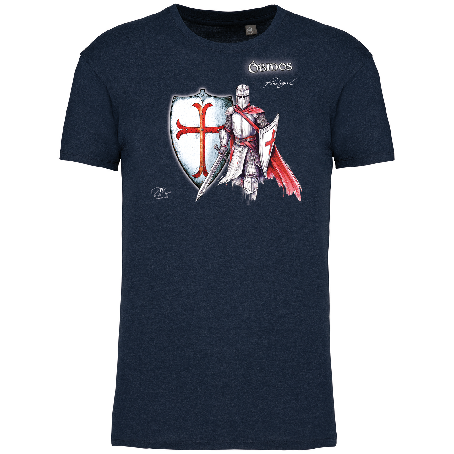 T-Shirt Algodão Biológico Templário Óbidos