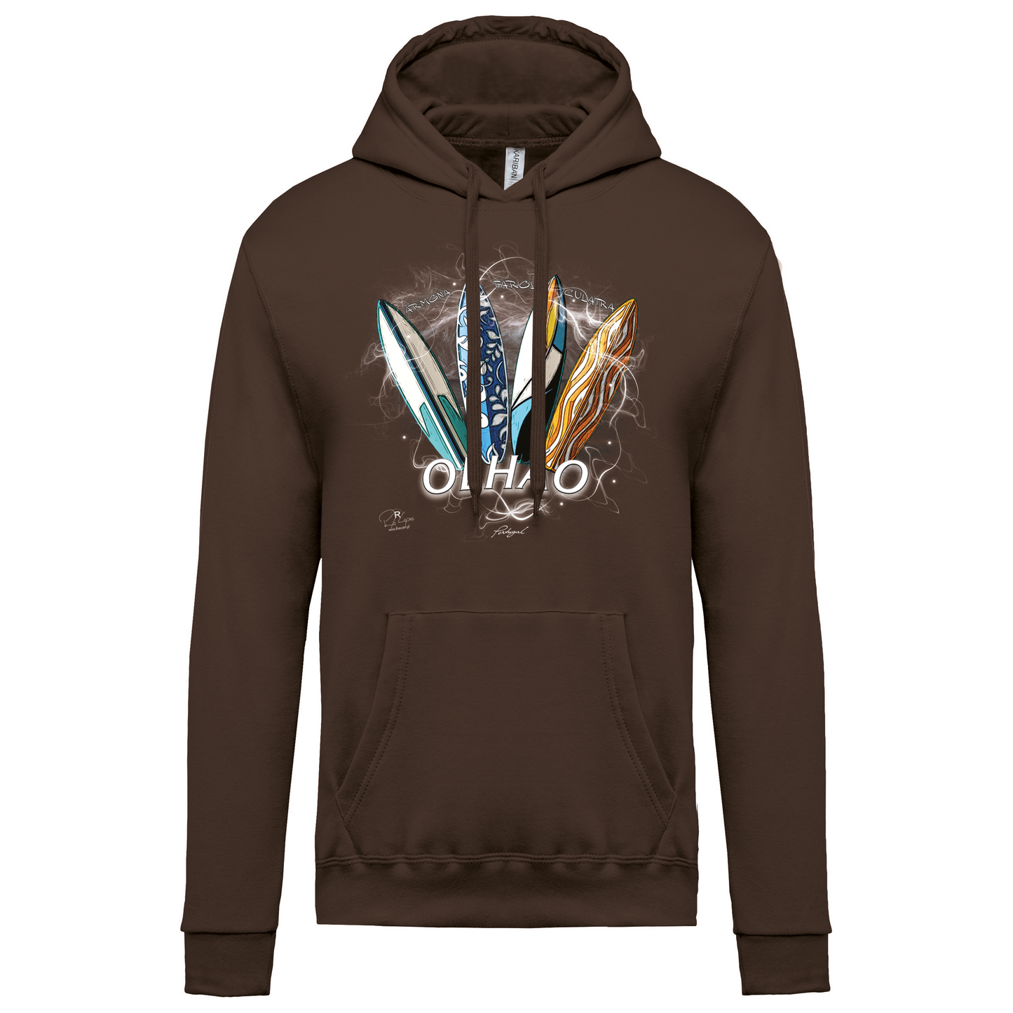 Sweatshirt Kariban com Capuz Surfboards Olhão