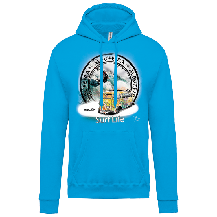 Sweatshirt Kariban com Capuz Surf Life Albufeira
