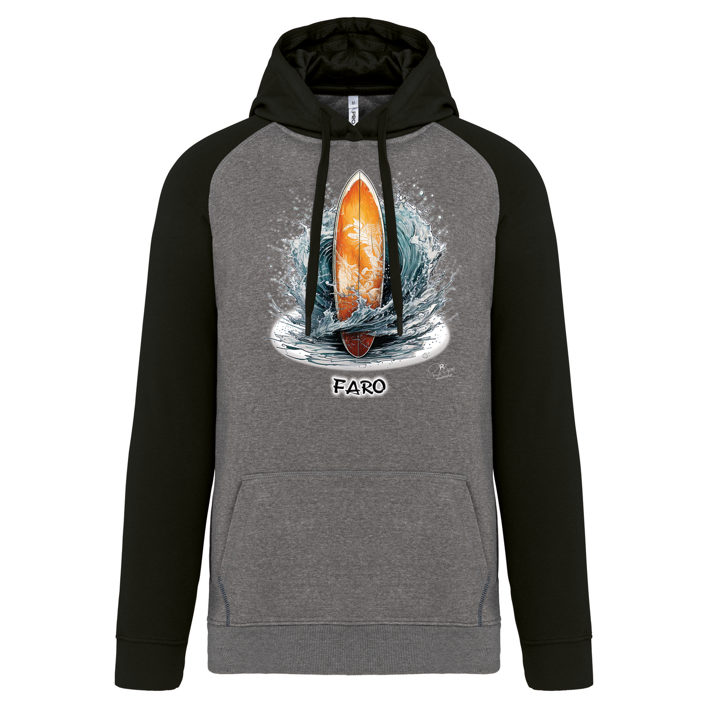 Sweatshirt Bicolor com capuz Prancha Faro