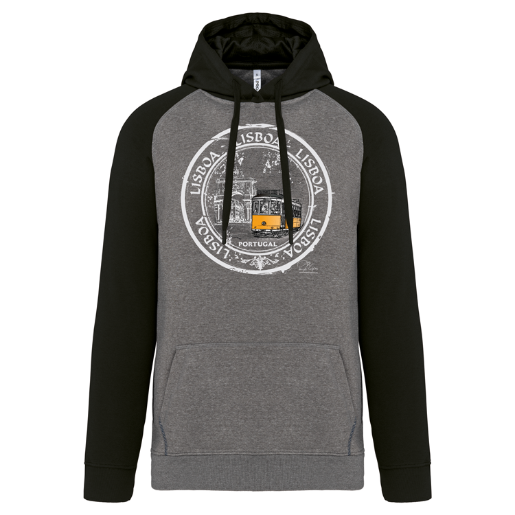 Sweatshirt Bicolor com capuz Selo 1