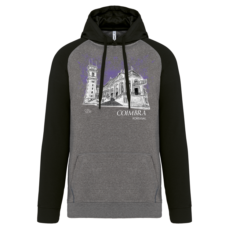 Sweatshirt Bicolor com capuz Universidade Coimbra