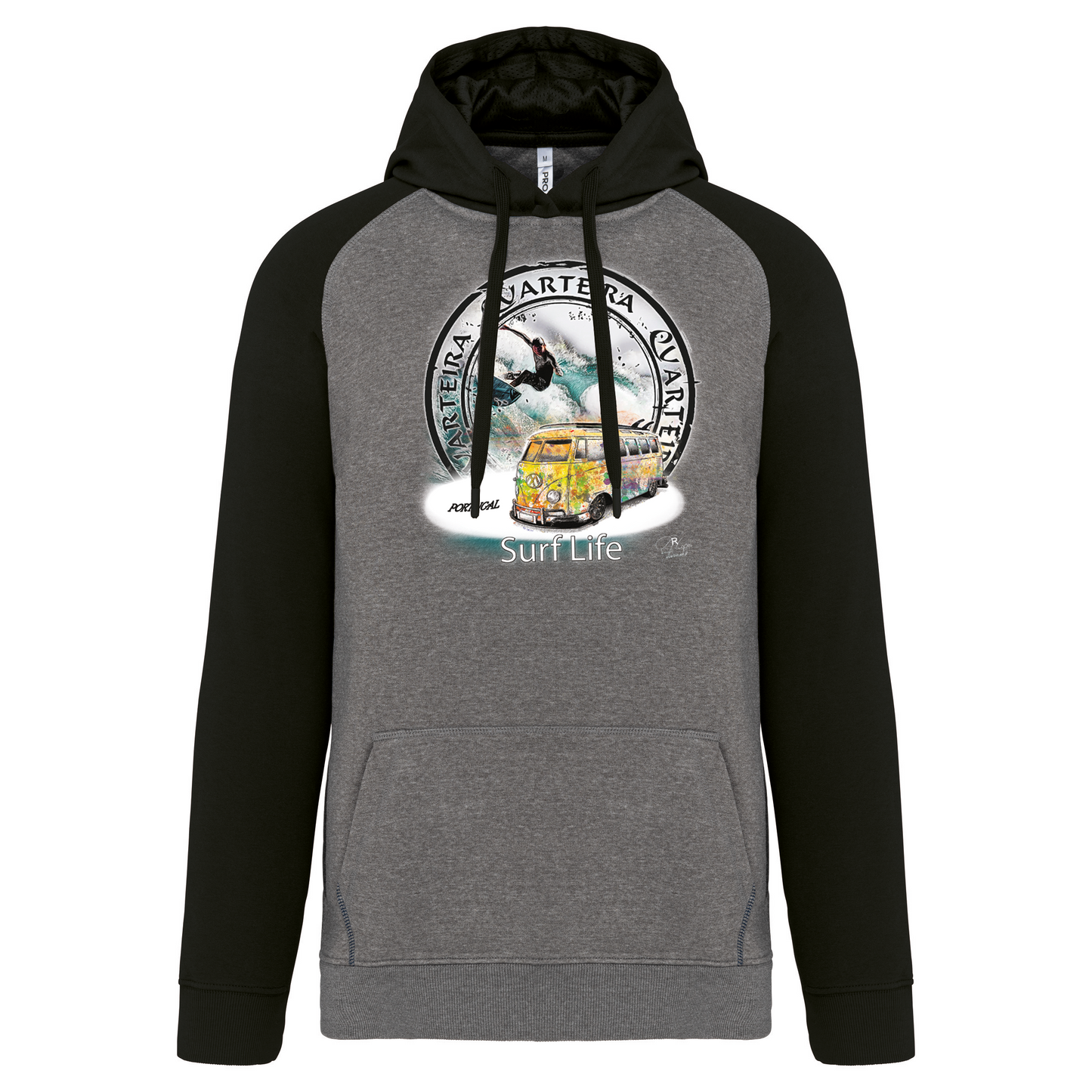 Sweatshirt Bicolor com capuz Surf Life Quarteira