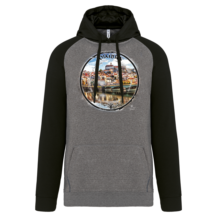 Sweatshirt Bicolor com capuz Selo Coimbra