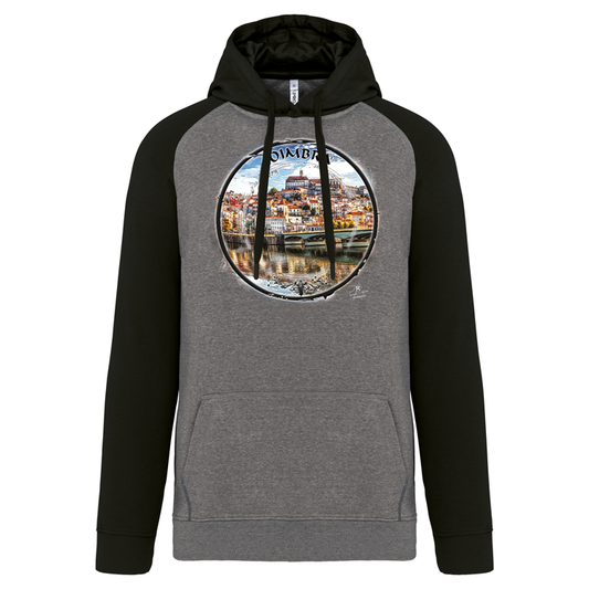 Sweatshirt Bicolor com capuz Selo Coimbra