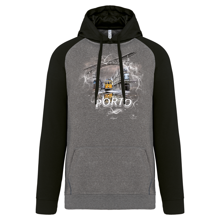 Sweatshirt Bicolor com capuz Carreira 22