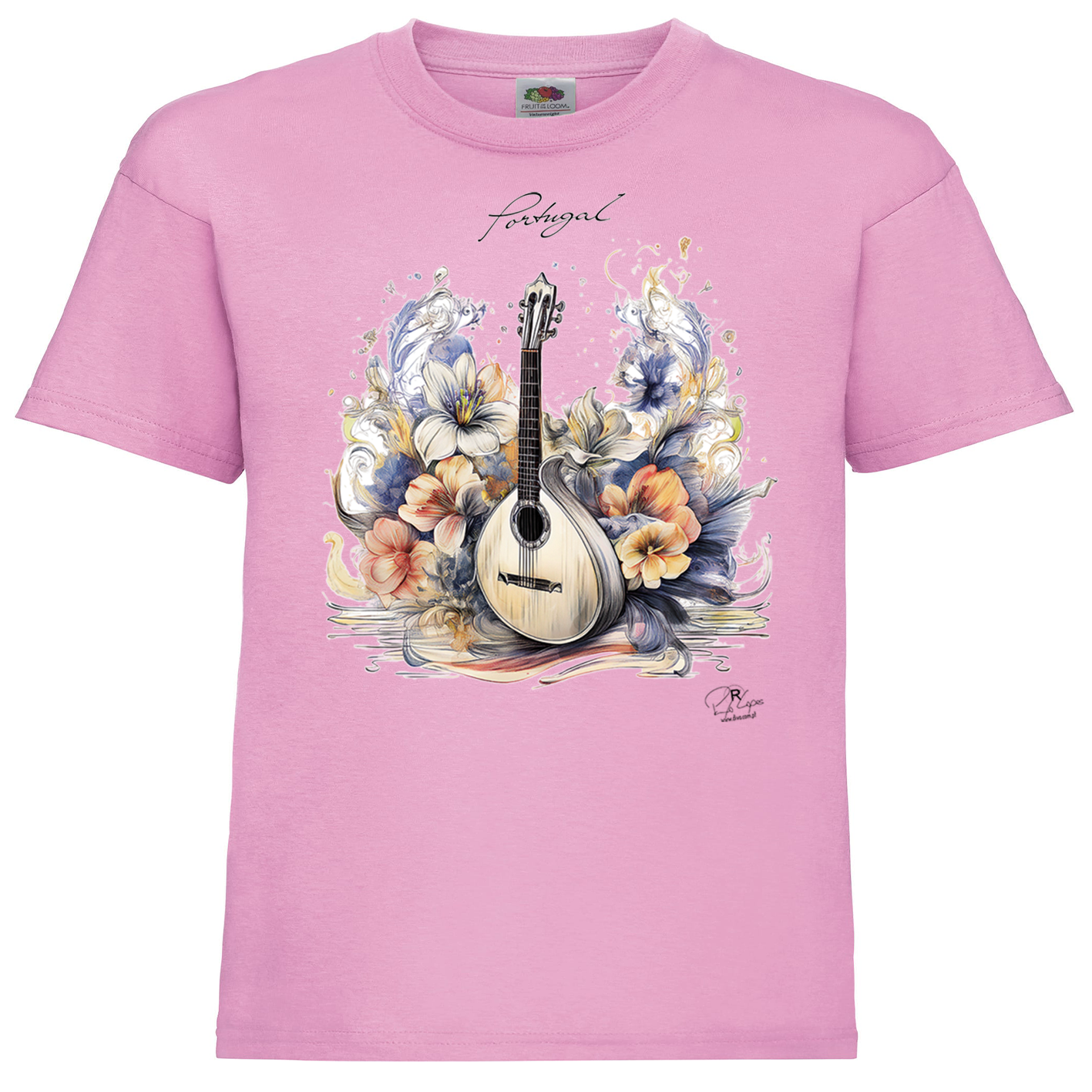 T-shirt Fruit of the Loom Kids Guitarra Portuguesa