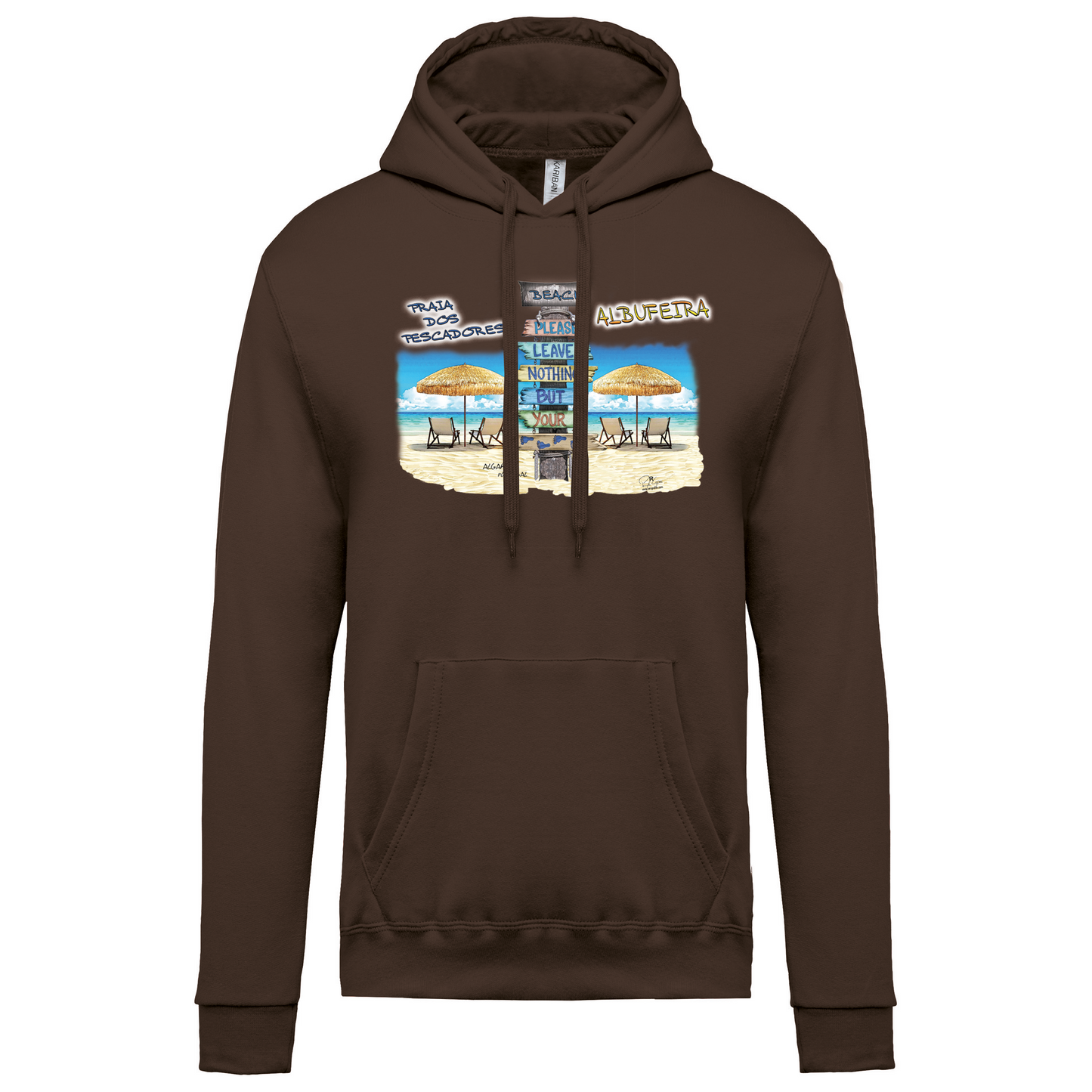 Sweatshirt Kariban com Capuz Pegadas Albufeira