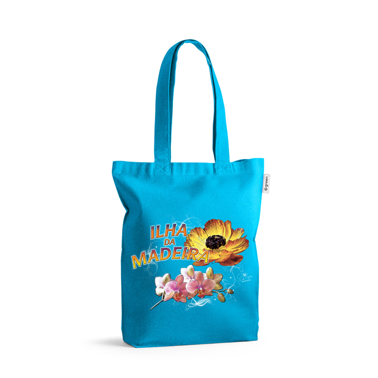 Sacos de Algodão Ecológico 220g Madeira Flowers