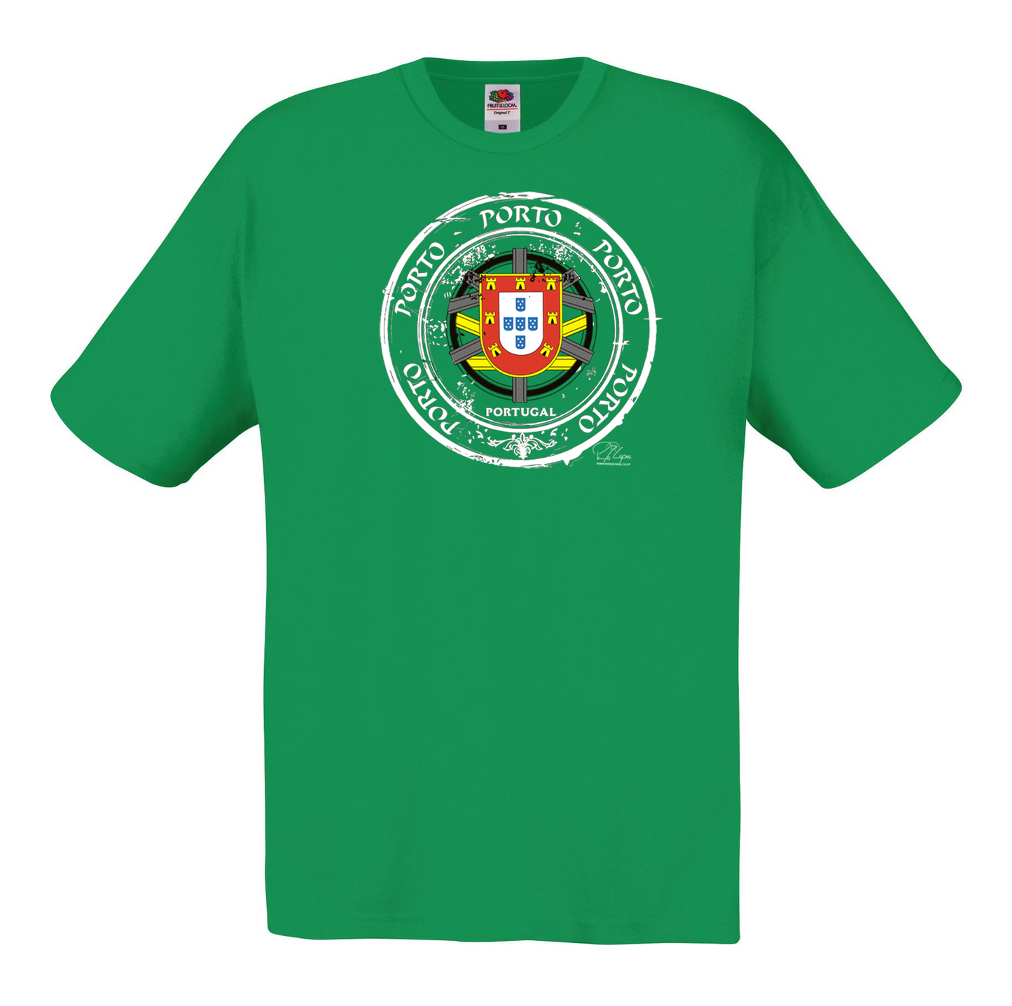 T-shirt Fruit of the Loom, Original 145g, Selo Escudo Porto