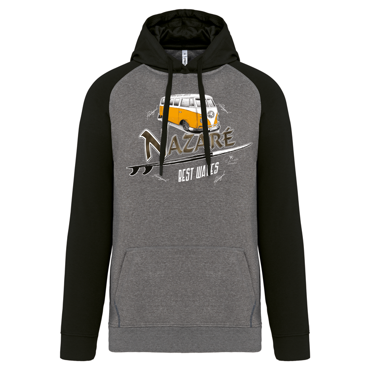 Sweatshirt Bicolor com capuz Pão de Forma Nazaré
