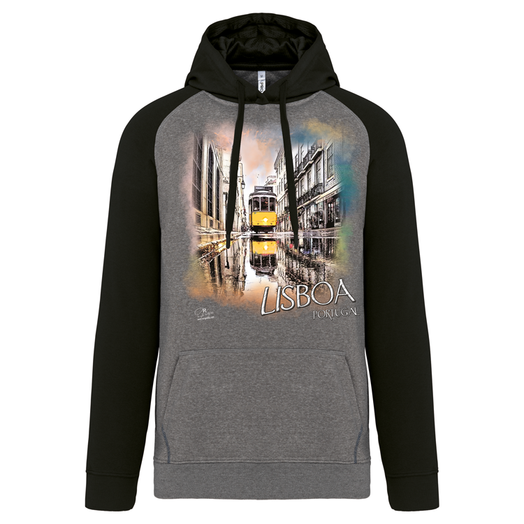 Sweatshirt Bicolor com capuz Espelho Lx