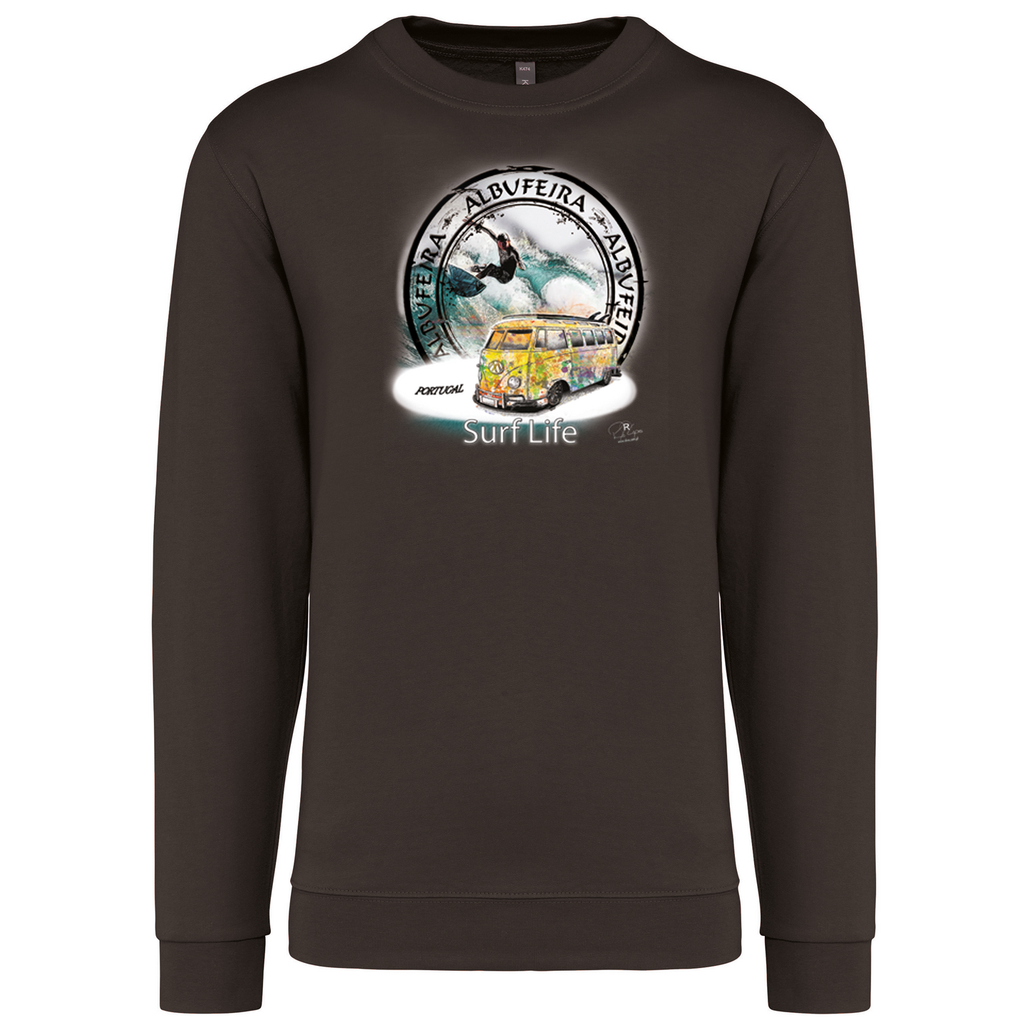 Sweatshirt Kariban sem Capuz Surf Life Albufeira