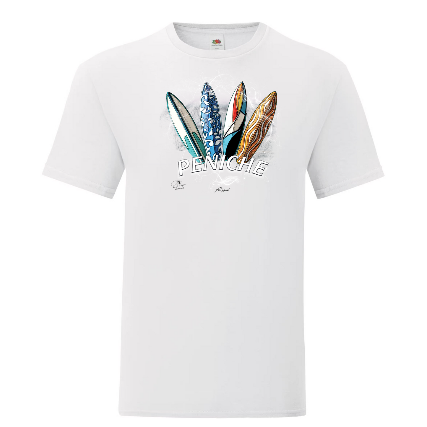 T-shirt Fruit of the Loom, Iconic, 150g, Surfboards Peniche