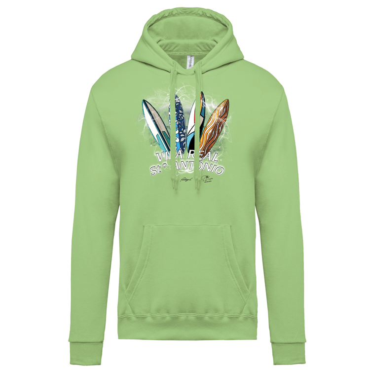 Sweatshirt Kariban com Capuz Surfboards Vila Real Stº António