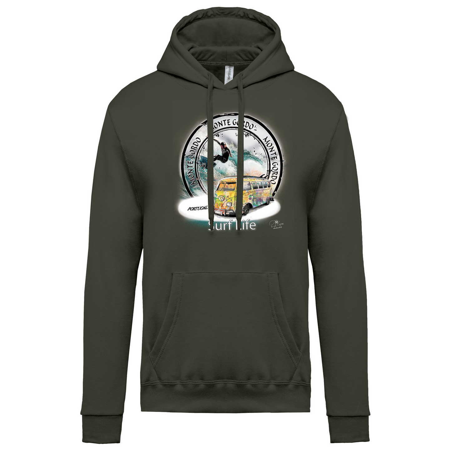 Sweatshirt Kariban com Capuz Surf Life Monte Gordo