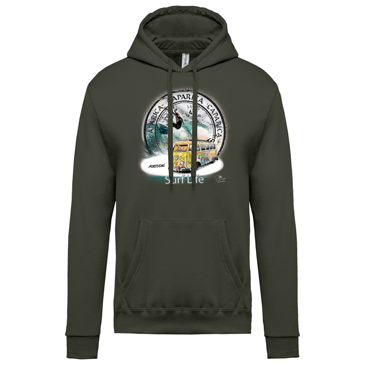 Sweatshirt Kariban com Capuz Surf Life Caparica
