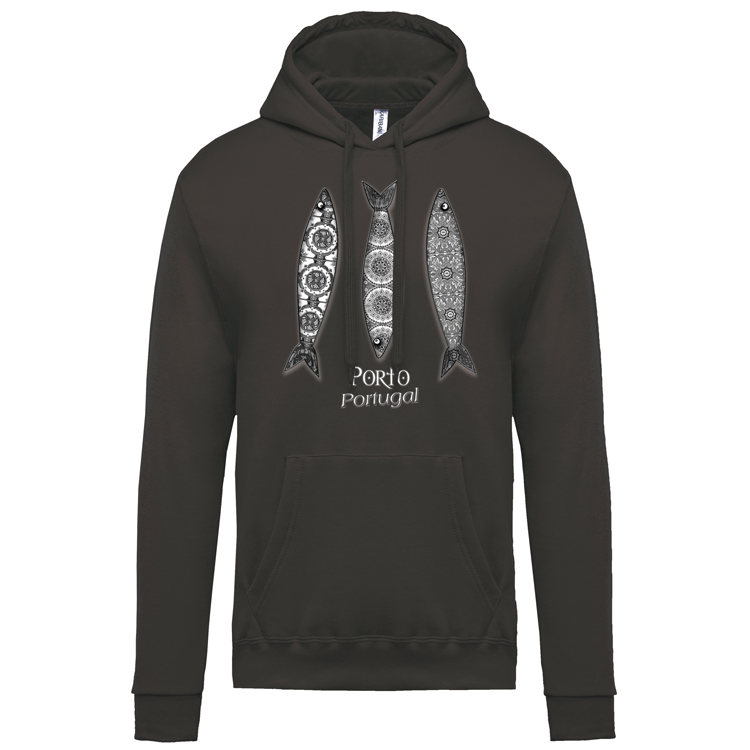 Sweatshirt Kariban com Capuz 3 Sardinhas Porto