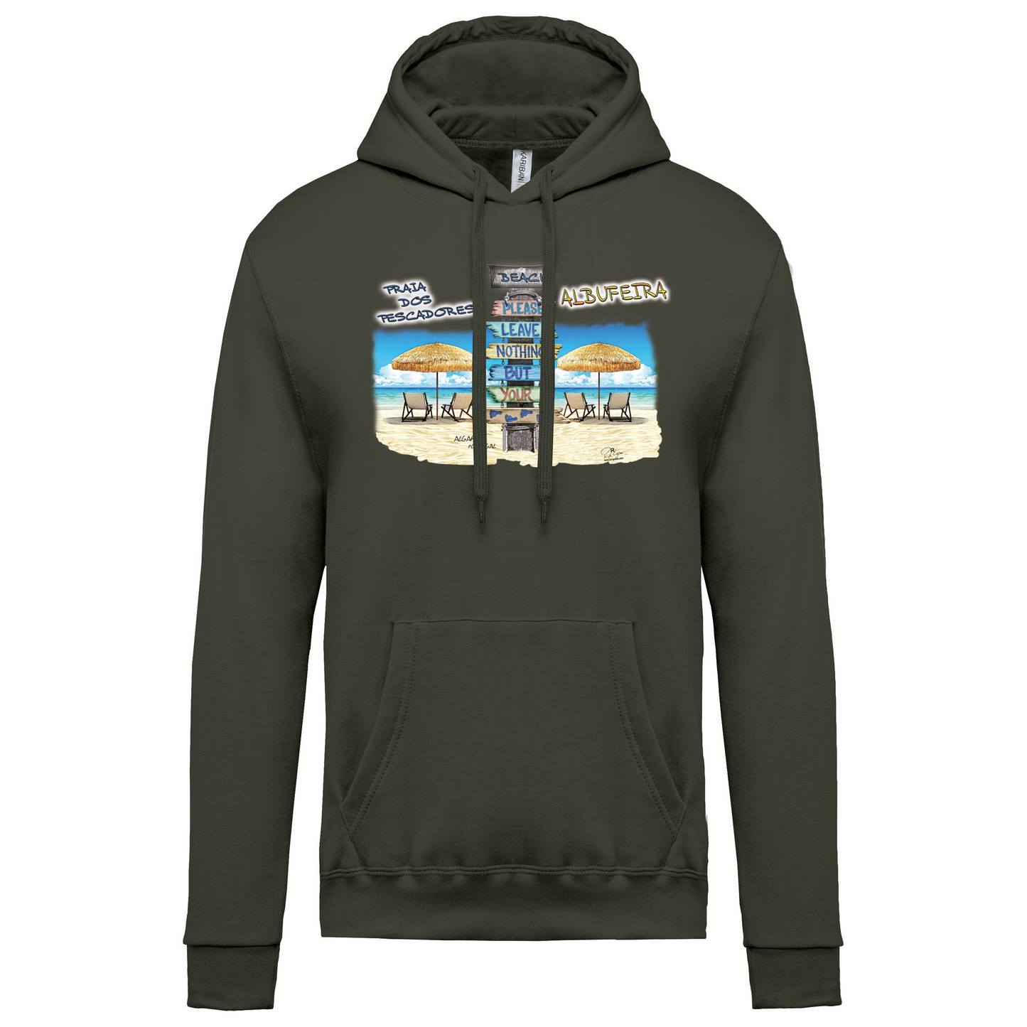 Sweatshirt Kariban com Capuz Pegadas Albufeira