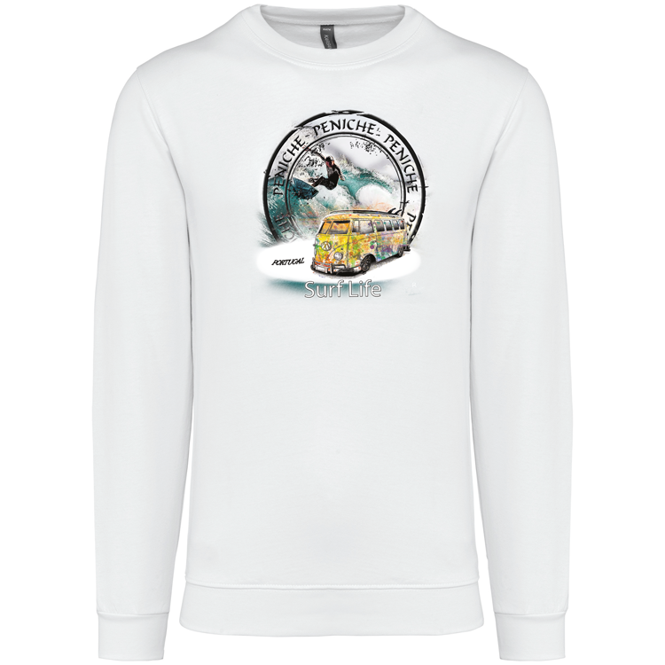 Sweatshirt Kariban sem Capuz Surf Life Peniche