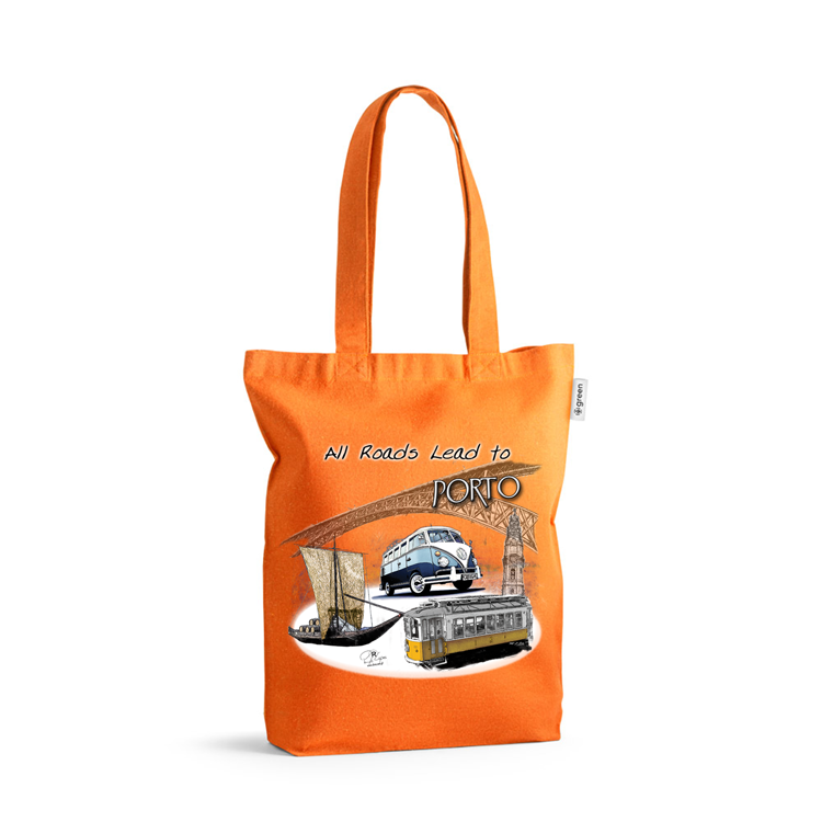 Sacos de Algodão Ecológico 220g All Roads Lead to Porto