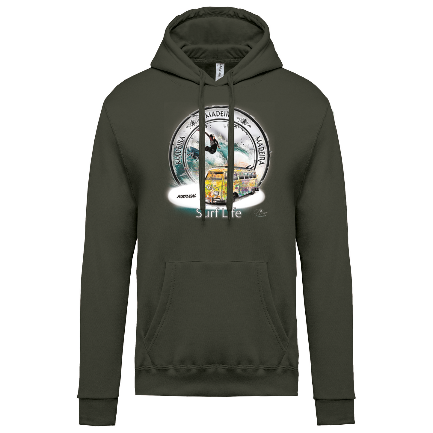 Sweatshirt Kariban com Capuz Surf Life Ilha da Madeira