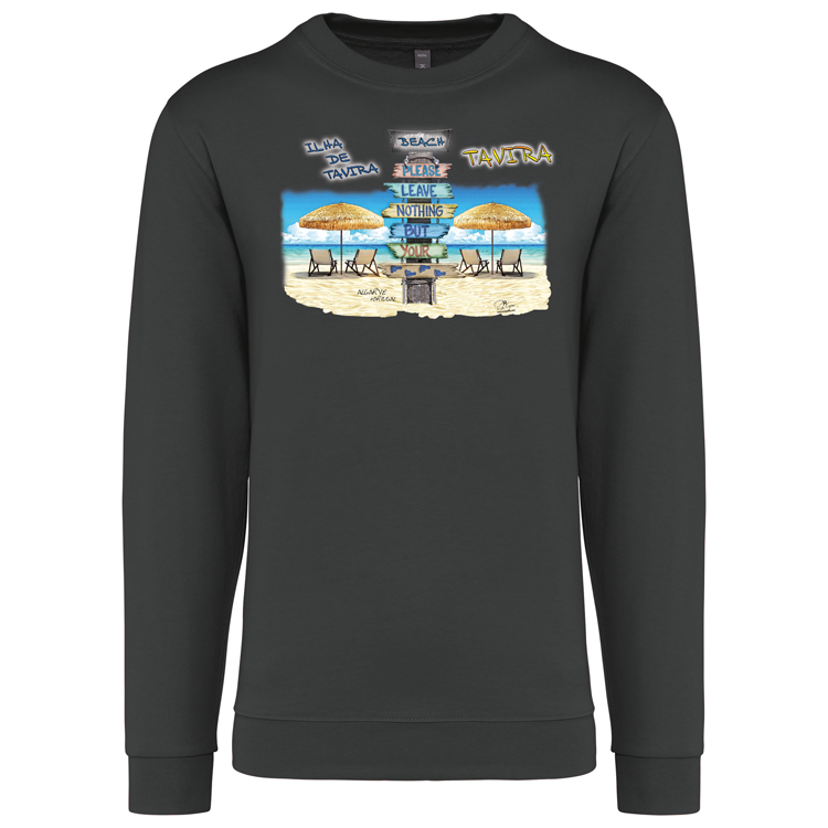 Sweatshirt Kariban sem Capuz Pegadas Tavira