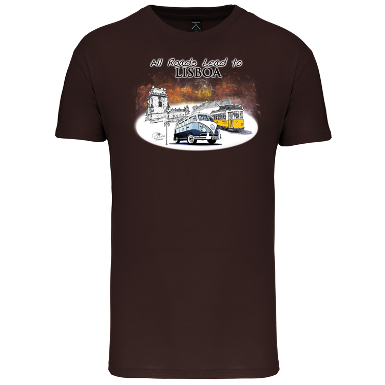T-Shirt Algodão Biológico All Roads Lead to Lisboa