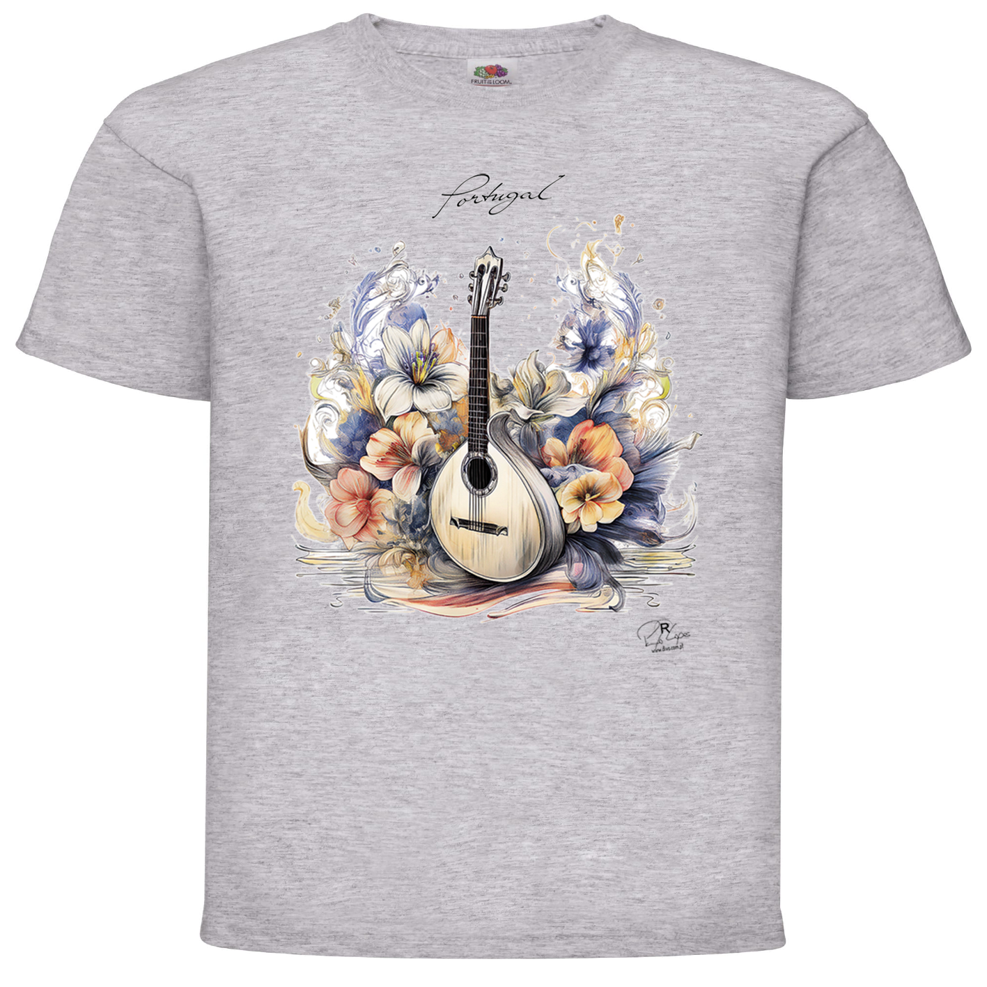 T-shirt Fruit of the Loom Kids Guitarra Portuguesa