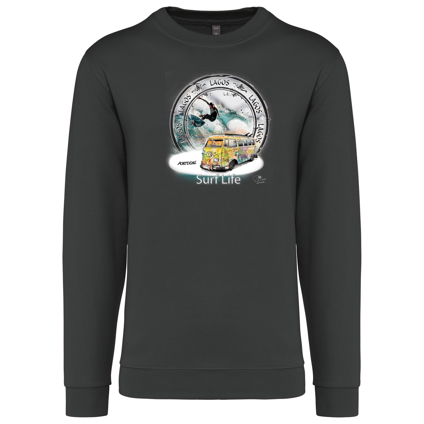 Sweatshirt Kariban sem Capuz Surf Life Lagos
