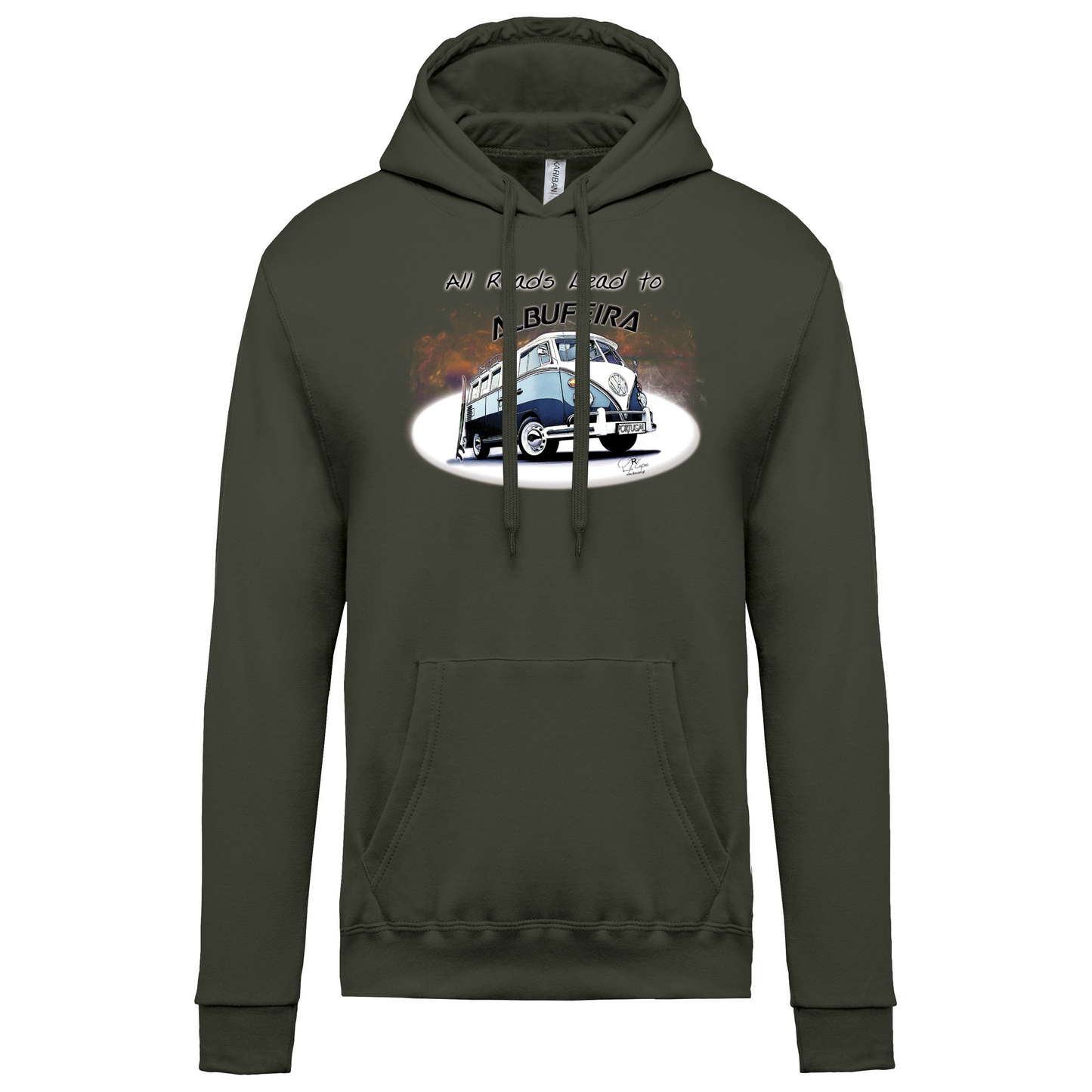 Sweatshirt Kariban com Capuz All Roads Lead to Albufeira