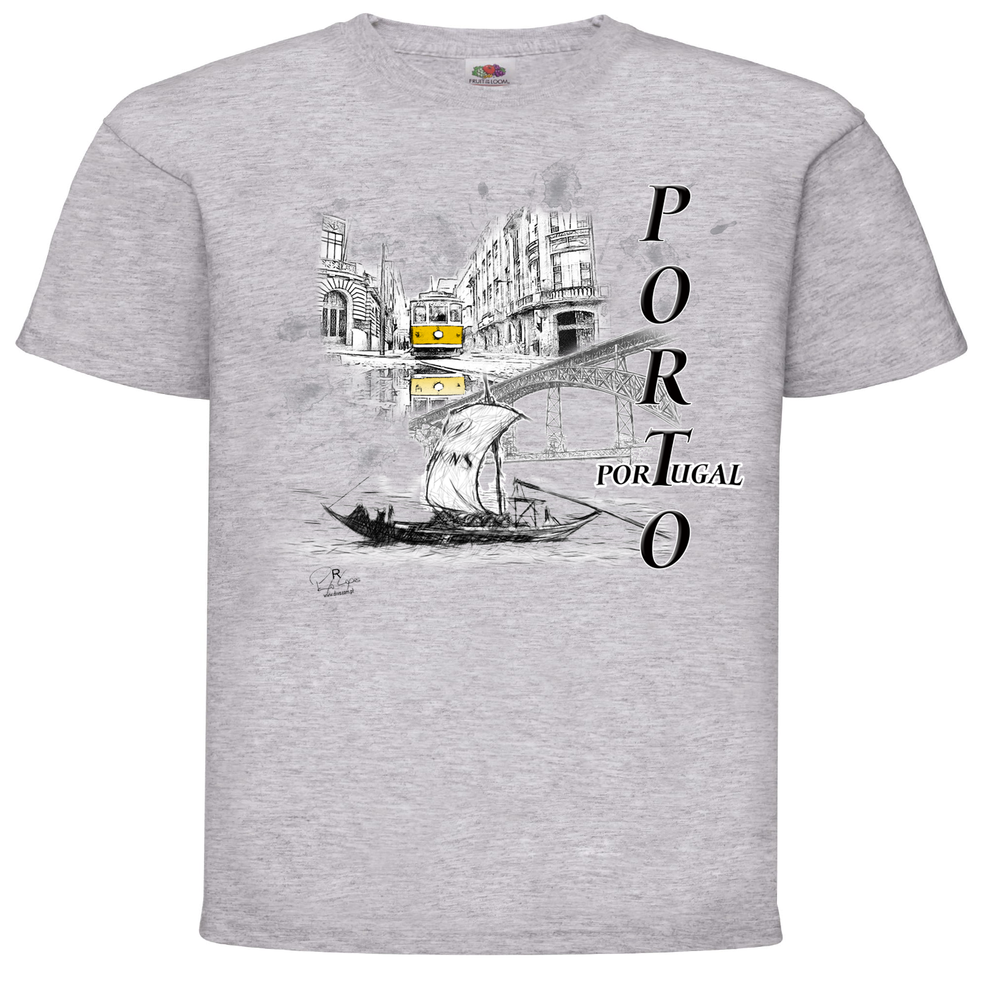 T-shirt Fruit of the Loom Kids Espelho 2