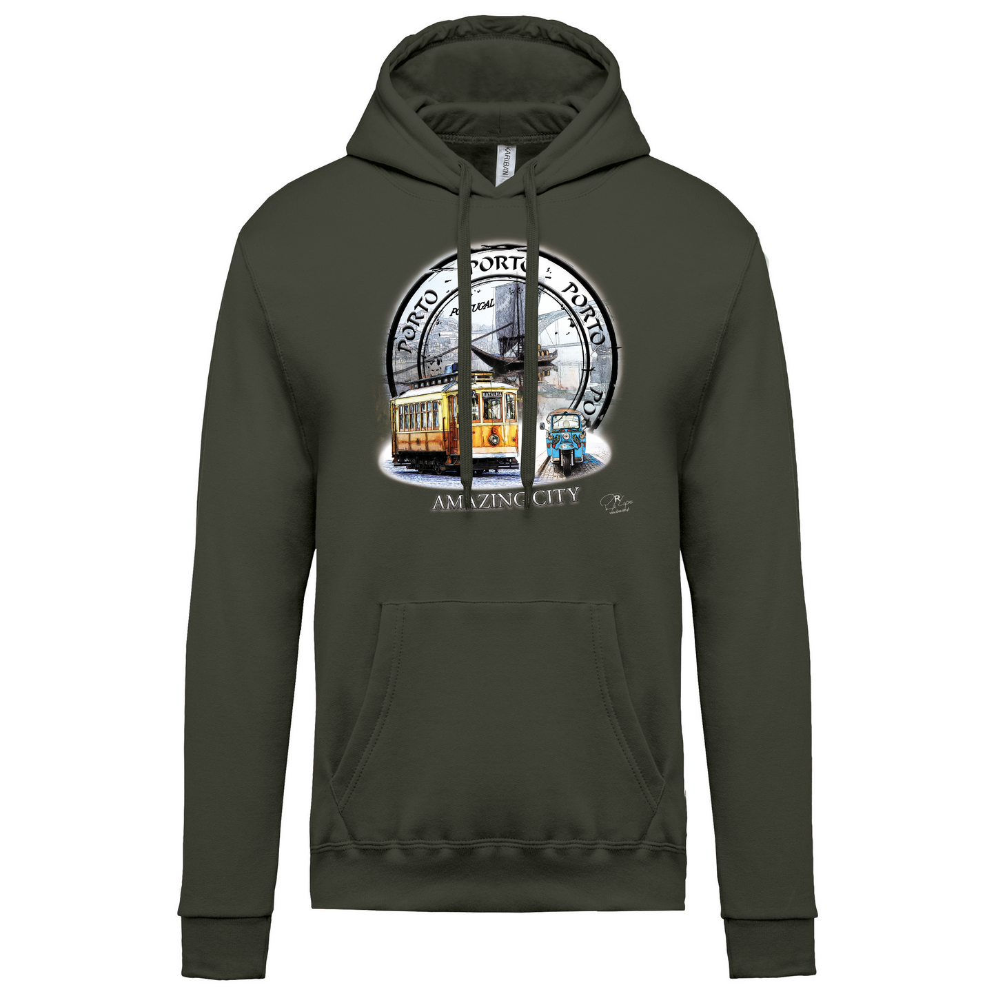 Sweatshirt Kariban com Capuz Amazing City Porto