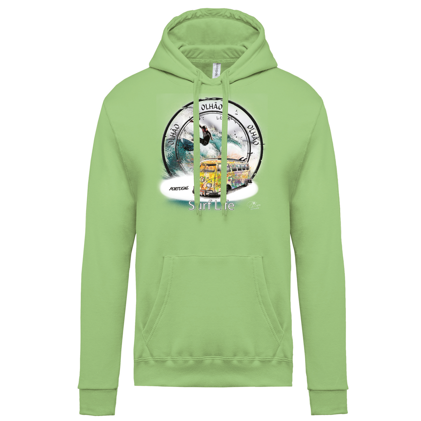 Sweatshirt Kariban com Capuz Surf Life Olhão