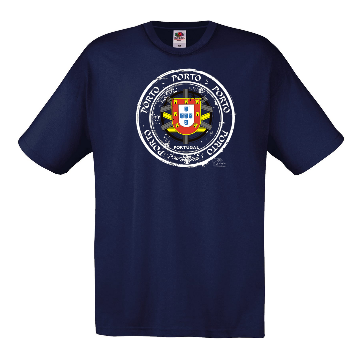 T-shirt Fruit of the Loom, Original 145g, Selo Escudo Porto