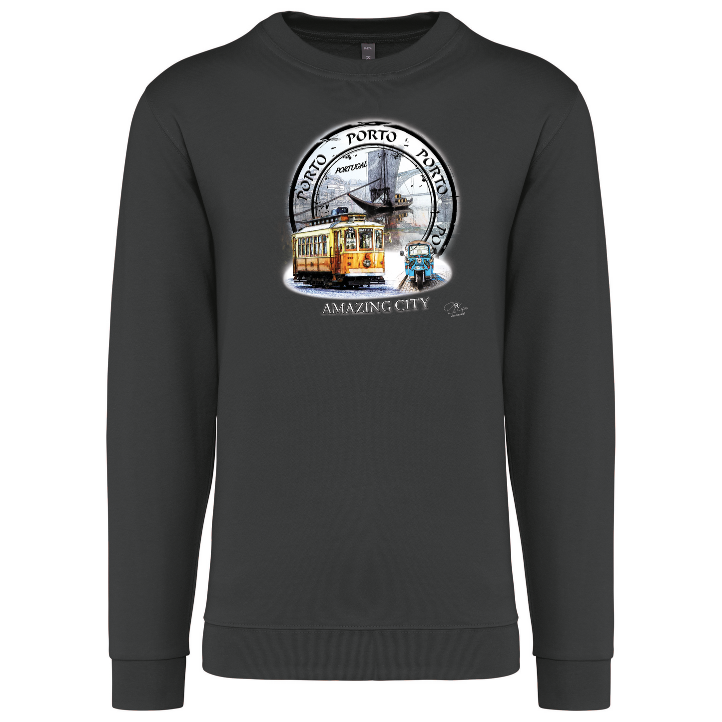 Sweatshirt Kariban sem Capuz Amazing City Porto