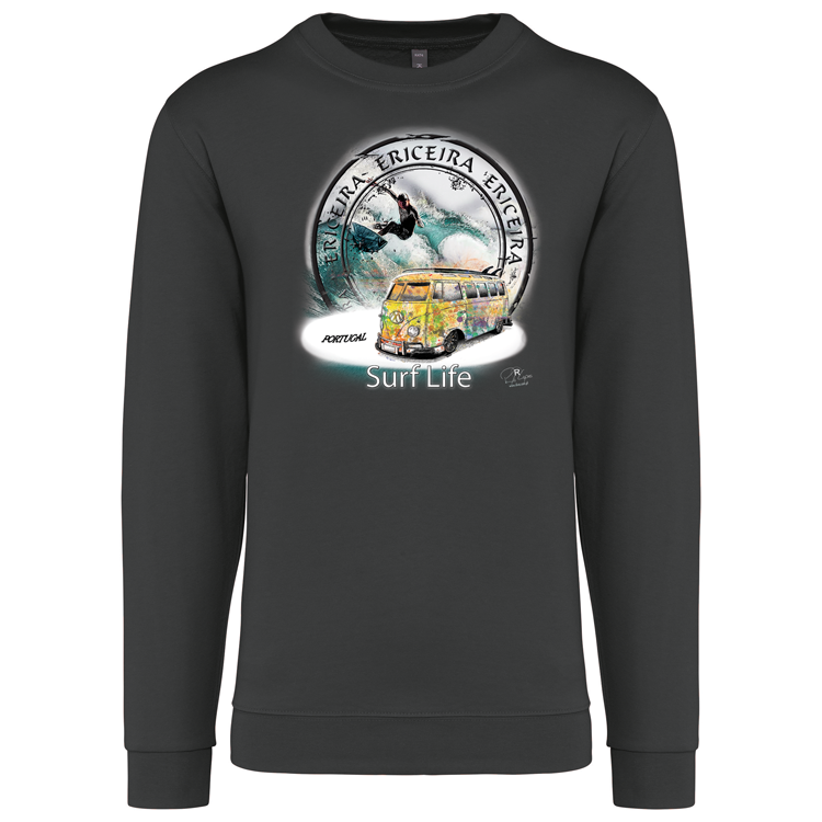 Sweatshirt Kariban sem Capuz Surf Life Ericeira