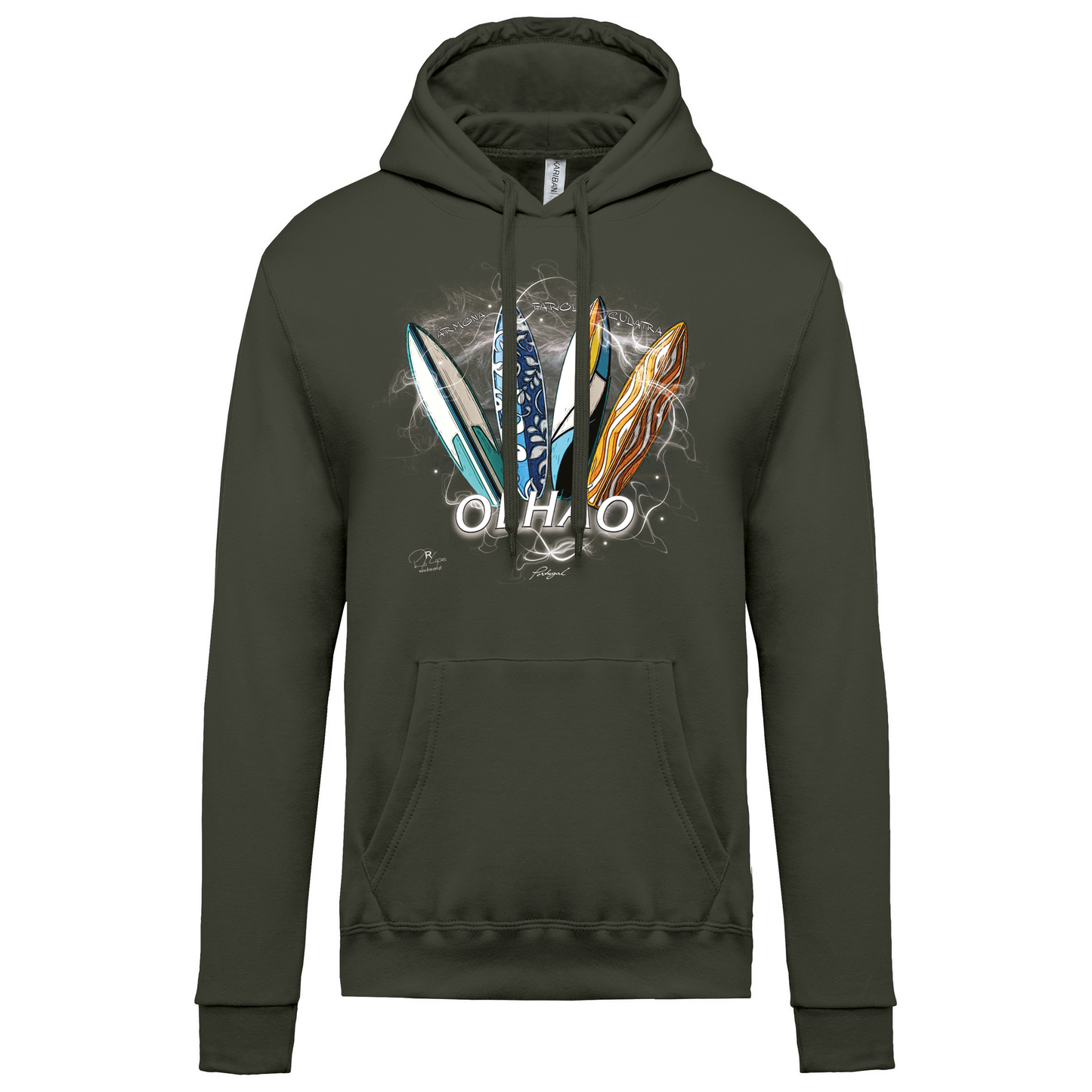 Sweatshirt Kariban com Capuz Surfboards Olhão