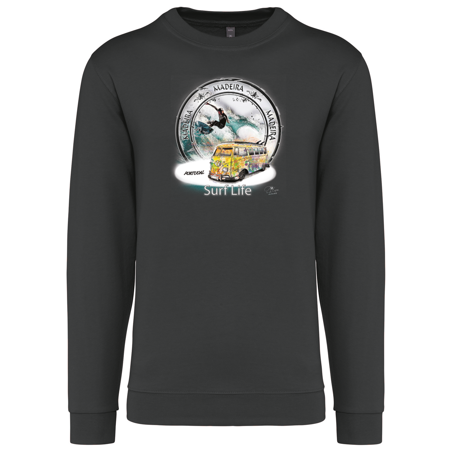 Sweatshirt Kariban sem Capuz Surf Life Ilha da Madeira