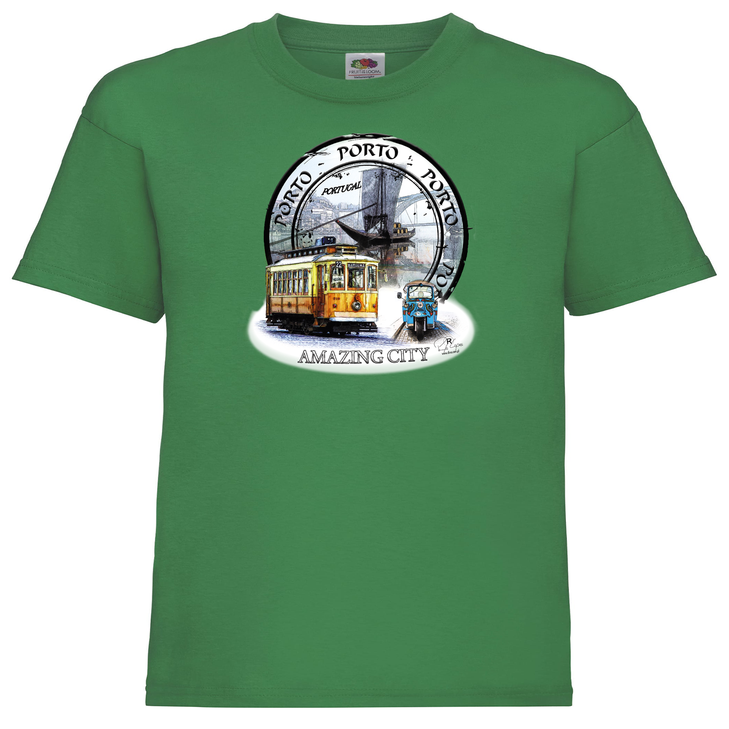 T-shirt Fruit of the Loom Kids Amazing City Porto